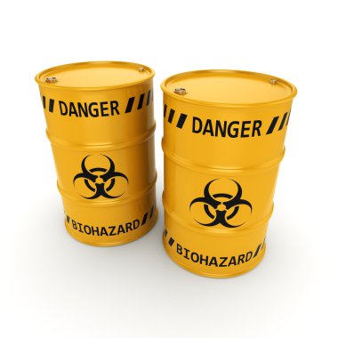 3 boyutlu biyolojik tehlike varilleri oluşturuluyor