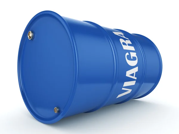 Representación 3D Viagra Blue Barrel —  Fotos de Stock