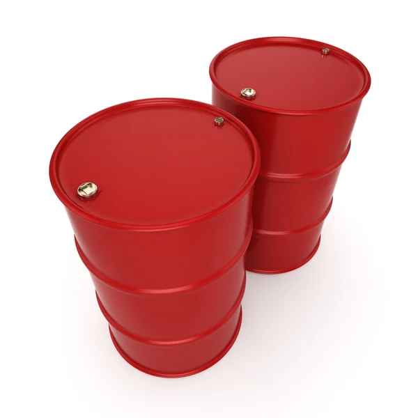 3D renderização barris vermelhos — Fotografia de Stock