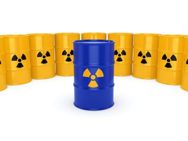 3D render radyoaktif varil