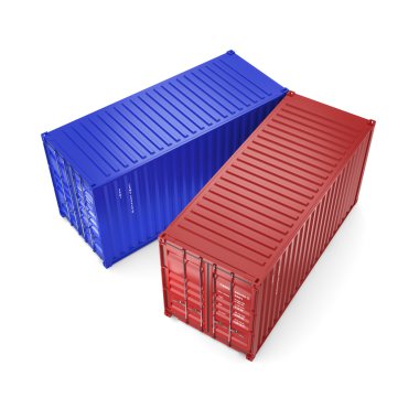 3D render konteynerler