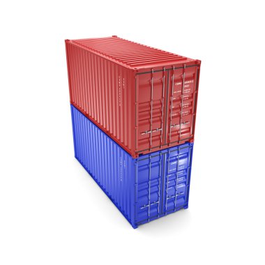 3D render konteynerler