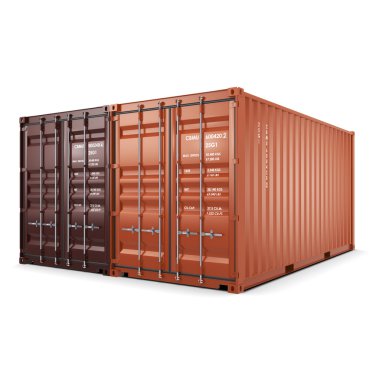 3D render konteynerler