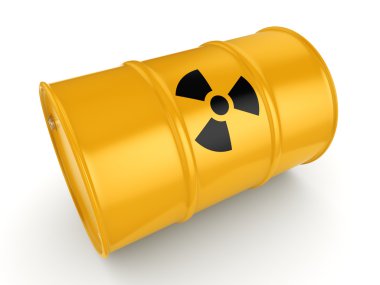 3D render radyoaktif varil