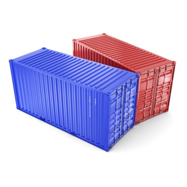 3D render konteynerler