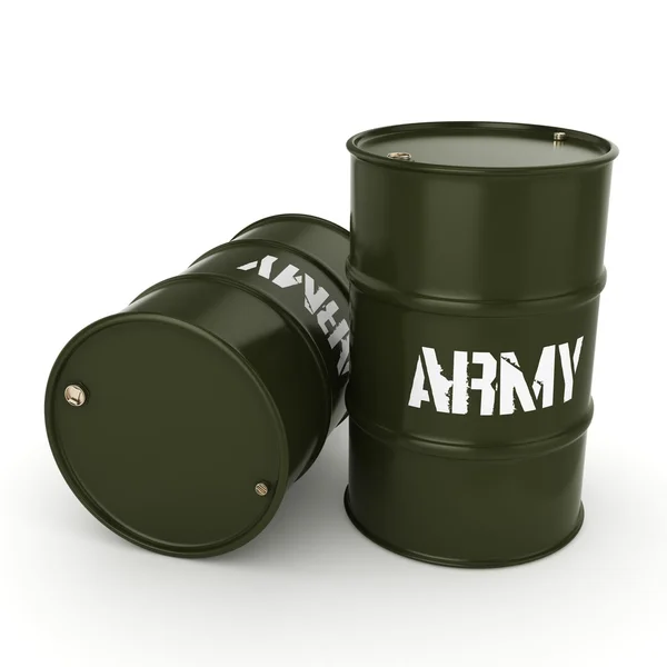 3D rendering hadsereg hordók — Stock Fotó