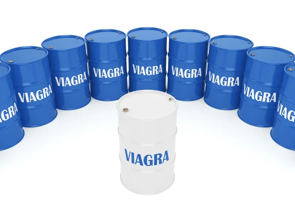 3D renderowania kontenerów wiele Viagra — Zdjęcie stockowe