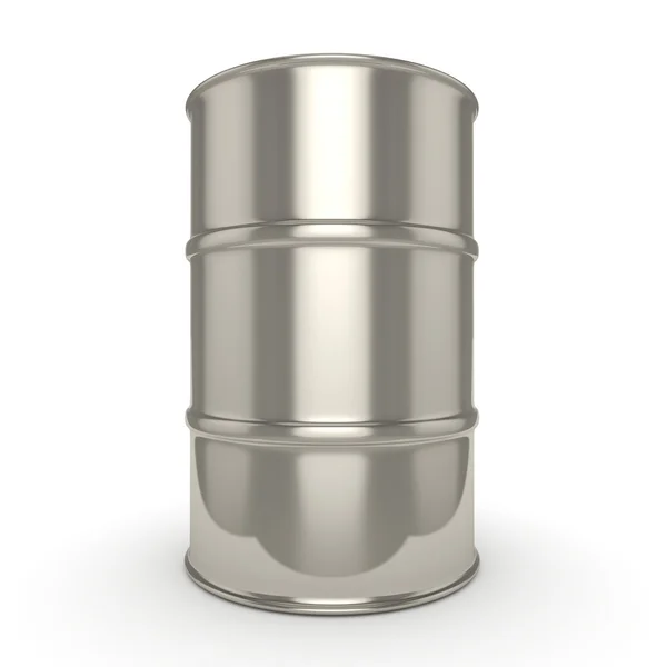 3D renderização brilhante cromo barril — Fotografia de Stock