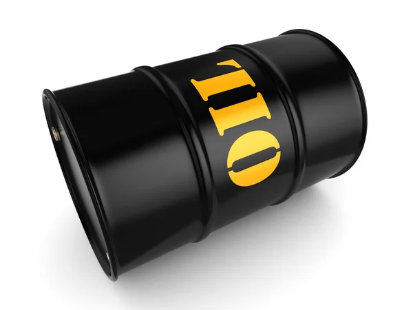 Representación 3D barril de petróleo negro — Foto de Stock