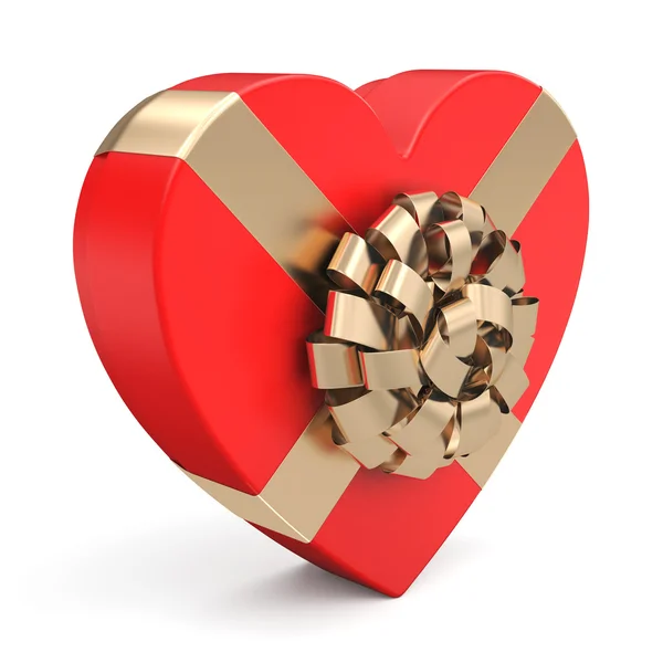 3D rendering Red heart box — Stock Photo, Image