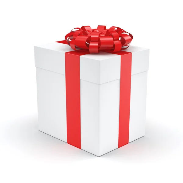 3D rendering White gift box — Stock Photo, Image