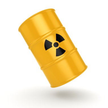 3D render radyoaktif varil
