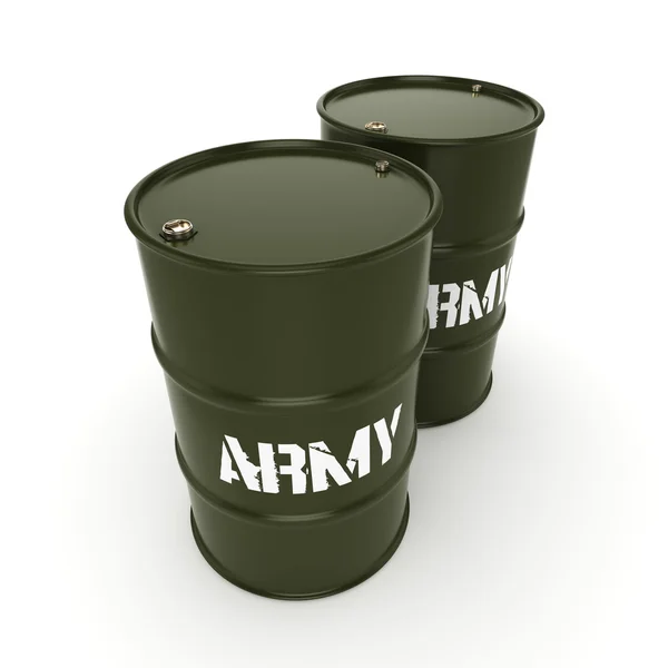 3D renderização barris do exército — Fotografia de Stock