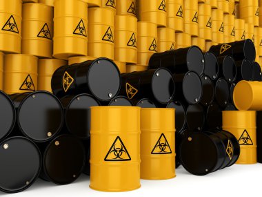 3 boyutlu biyolojik tehlike varilleri oluşturuluyor