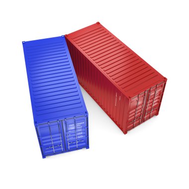 3D render konteynerler