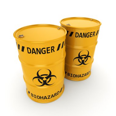 3 boyutlu biyolojik tehlike varilleri oluşturuluyor