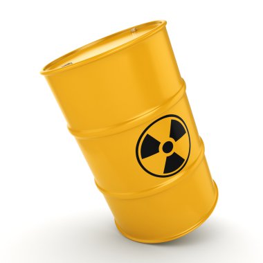 3D render radyoaktif varil