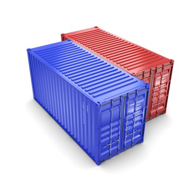 3D render konteynerler