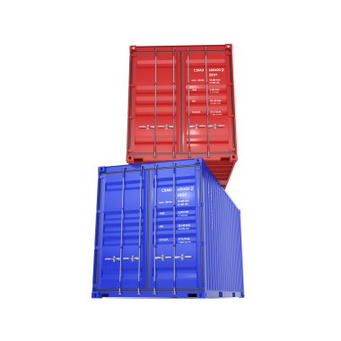 3D render konteynerler