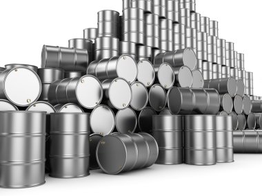 3D render alüminyum varil