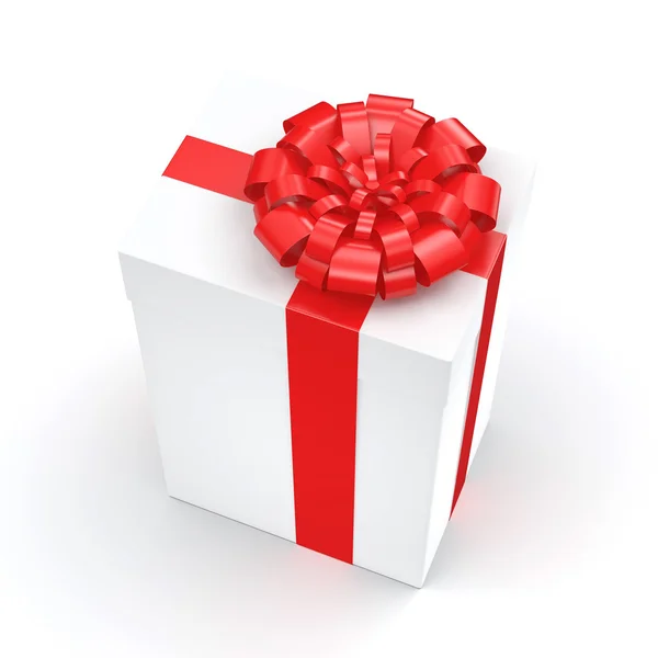 3D rendering White gift box — Stock Photo, Image