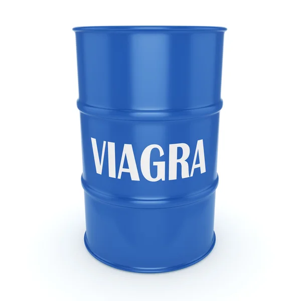 3D rendering Viagra Blue Barrel — Stock Photo, Image