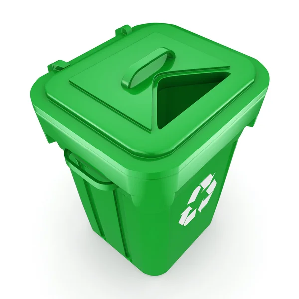 3D-Rendering grüne Recycling-Tonne — Stockfoto