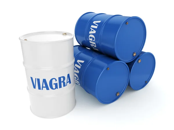 3D renderowania wielobarwny beczki Viagra — Zdjęcie stockowe