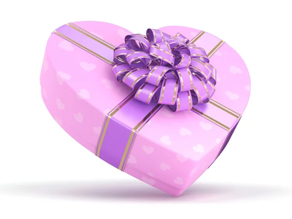 3D рендеринг Pink box heart — стоковое фото