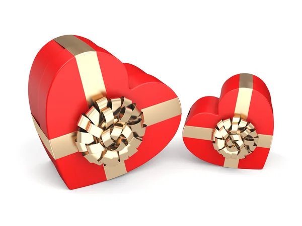 3D rendering röda lådor hjärta — Stockfoto