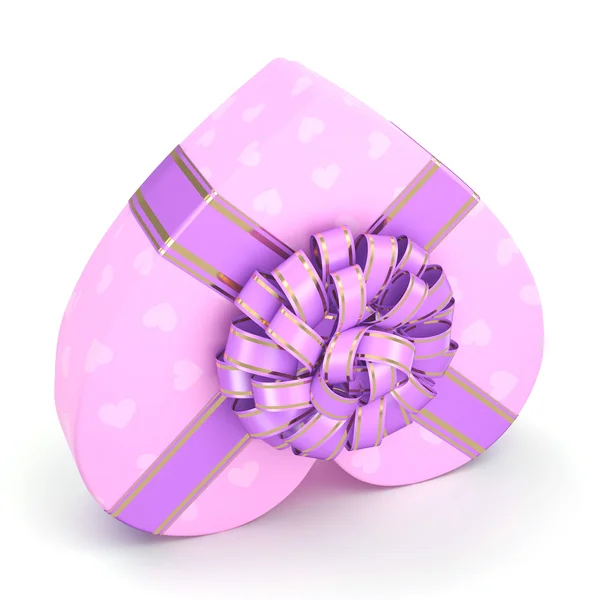 3D рендеринг Pink box heart — стоковое фото