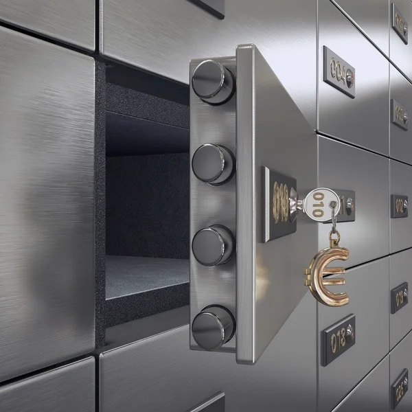 3D rendering safe deposit boxes — Stock Photo, Image