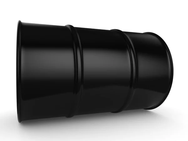 Barile nero di rendering 3D — Foto Stock