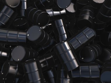 3D render siyah varil