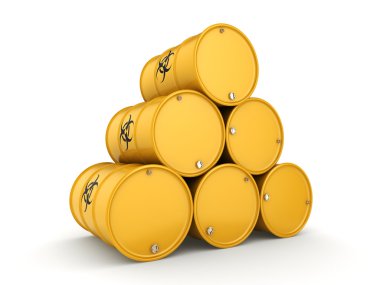 3 boyutlu biyolojik tehlike varilleri oluşturuluyor