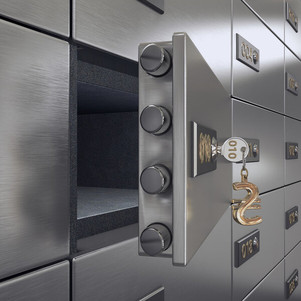 3D rendering safe deposit boxes