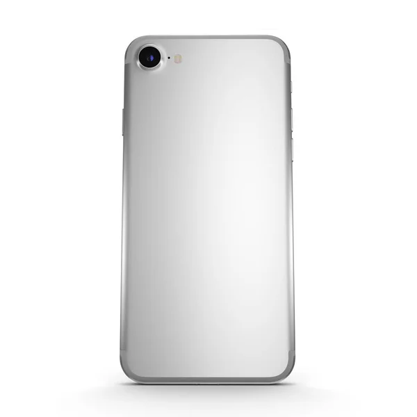 3D rendering silver smartphone i iphone stule med svart skärm — Stockfoto