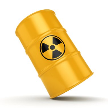 3D render radyoaktif varil