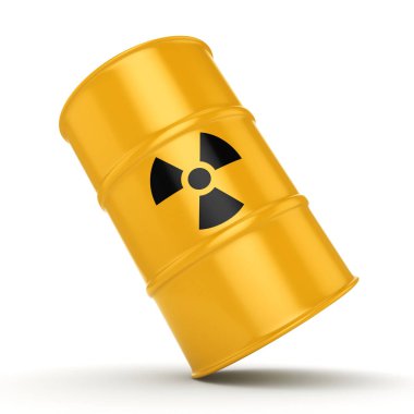 3D render radyoaktif varil