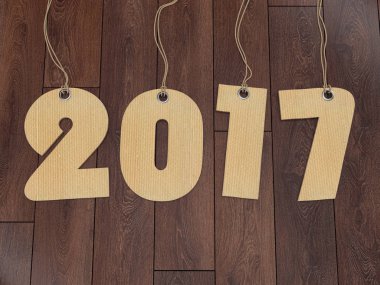 3D render 2017 yeni yıl basamak