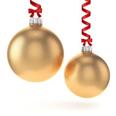 3D işleme altın Noel top