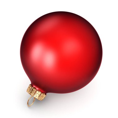 3D Render kırmızı Noel top 