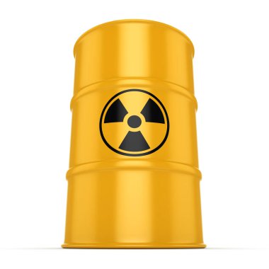 3D render radyoaktif varil