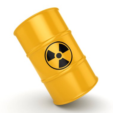 3D render radyoaktif varil
