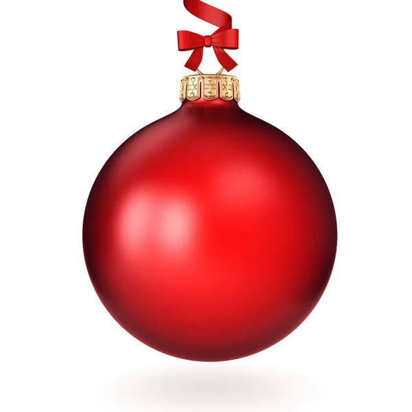 3D representación bola roja de Navidad — Foto de Stock