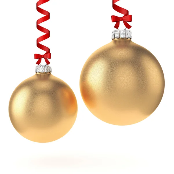 3D rendering gouden kerst bal — Stockfoto