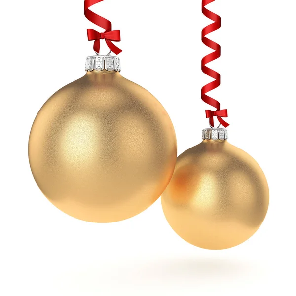 3D rendering gouden kerst bal — Stockfoto