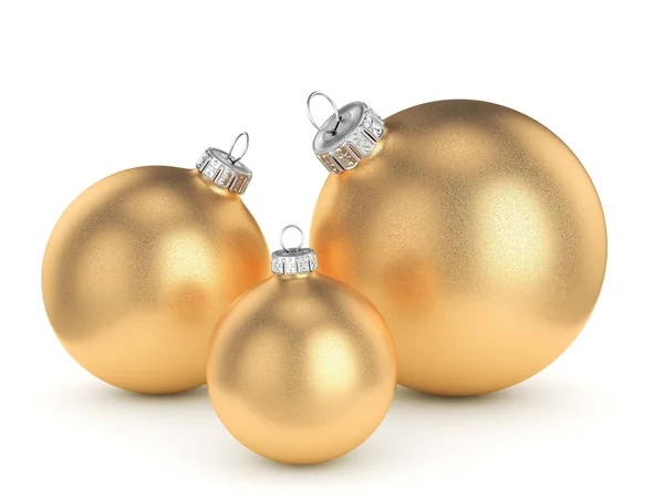 3D Rendering Gold Weihnachtskugel — Stockfoto