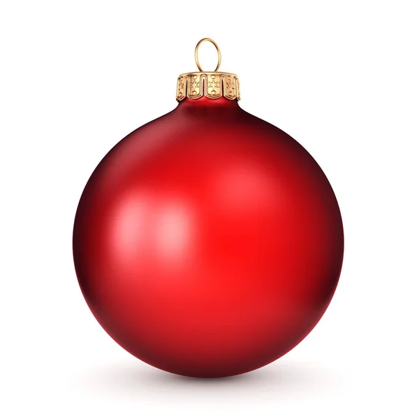 3D Render kırmızı Noel top 