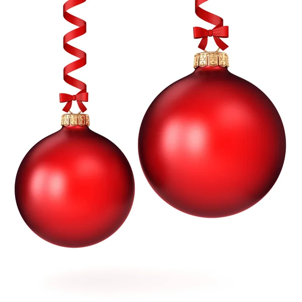 3 d レンダリング赤いクリスマス ボール — ストック写真